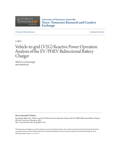 Vehicle-to-grid (V2G) Reactive Power Operation Analysis of