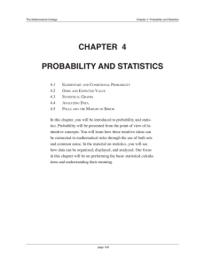 CHAPTER 4 PRobAbiliTy And STATiSTiCS