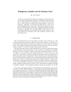 Endogenous Liquidity and the Business Cycle