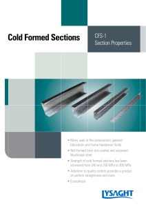 Cold Formed Sections