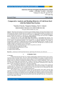 Comparative Analysis and Bending Behavior of Cold form Steel with