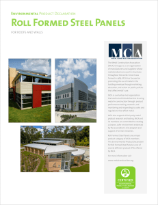 Roll Formed Steel Panels