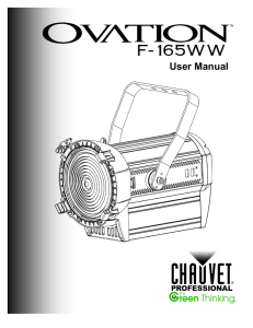 OVATION F-I65WW User Manual Rev. 2