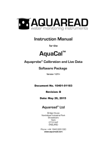 10401-01183 Rev B - AquaCal Instruction Manual