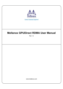 Mellanox GPUDirect RDMA User Manual