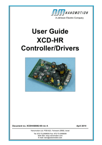 XCD-HR Controller/Driver User Manual