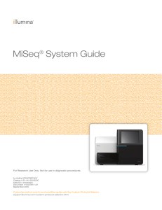 MiSeq System Guide - Support
