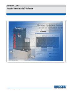 Quick Start Guide Brooks Service Suite Software