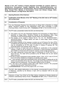 Minutes of the 153 meeting of Expert Appraisal Committee for