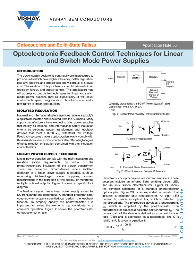 Optoelectronic Feedback Control Techniques for Linear and Switch