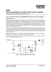 Zetex - DN82 - Start up switches for switch mode power supplies