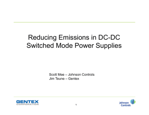 Reducing Emissions in DC-DC Switched Mode Power Supplies