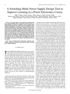 A Switching-Mode Power Supply Design Tool to Improve Learning