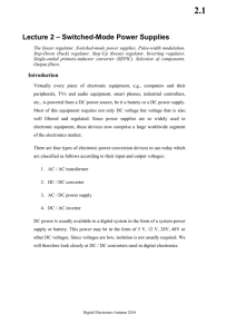 Lecture 2 – Switched-Mode Power Supplies