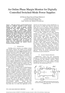 An Online Phase Margin Monitor for Digitally Controlled Switched