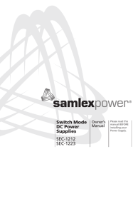 Switch Mode DC Power Supplies SEC-1212 SEC-1223
