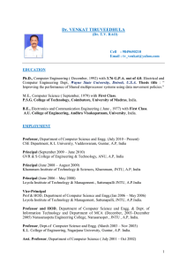 Dr. VENKAT TIRUVEEDHULA - Prasad V. Potluri Siddhartha