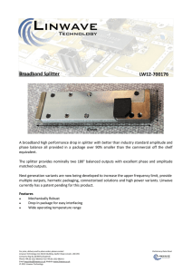 Broadband Splitter LW12-700176