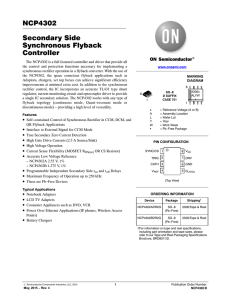 NCP4302 - Secondary Side Synchronous Flyback Controller