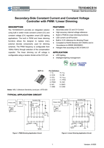 TS19340CS14 Secondary-Side Constant Current and Constant