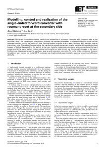 Modelling, control and realisation of the single-ended