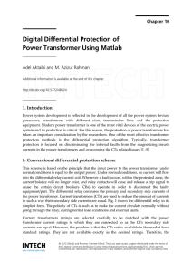 Digital Differential Protection of Power Transformer Using