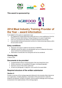 Meat Industry Training Provider of the Year