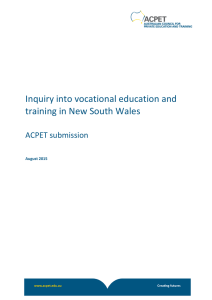 Inquiry into vocational education and training in New South
