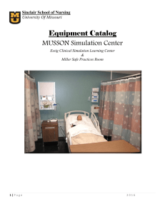 MUSSON Simulation Center Equipment Catalog