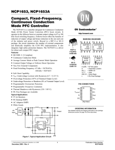 NCP1653, NCP1653A Compact, Fixed−Frequency, Continuous