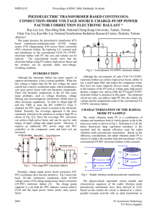 Piezoelectric Transformer Based Continuous-conduction