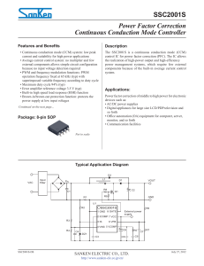 Power Factor Correction Continuous Conduction Mode Controller