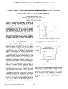 Averaged Switch Modeling of Boundary Conduction Mode Dc-to