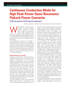 Continuous Conduction Mode for High Peak Power Quasi