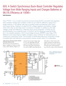 60V, 4-Switch Synchronous Buck-Boost Controller Regulates