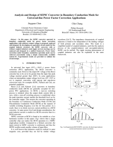 Analysis and Design of SEPIC Converter in Boundary Conduction