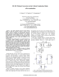 DC-DC Flyback Converters in the Critical Conduction Mode: A