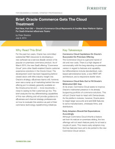 Brief: Oracle Commerce Gets The Cloud Treatment