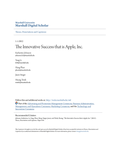 The Innovative Success that is Apple, Inc.