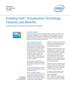 Enabling Intel® Virtualization Technology Features and