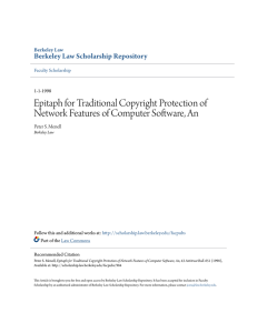 Epitaph for Traditional Copyright Protection of Network Features of