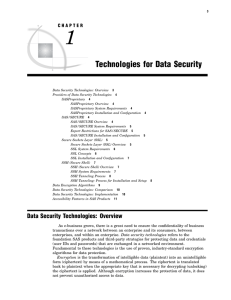 Data Security Technologies in SAS 9.2