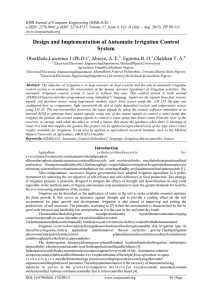 Design and Implementation of Automatic Irrigation Control