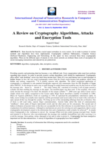 A Review on Cryptography Algorithms, Attacks and