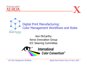 Digital Print Manufacturing: Color Management Workflows and Roles