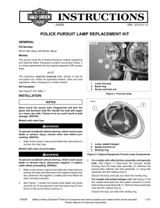 police pursuit lamp replacement kit - Harley