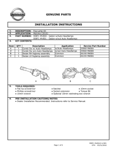 Installation Instruction Maxima Fog Lamps.4-1-2010