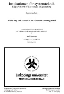 Modelling and control of an advanced camera gimbal