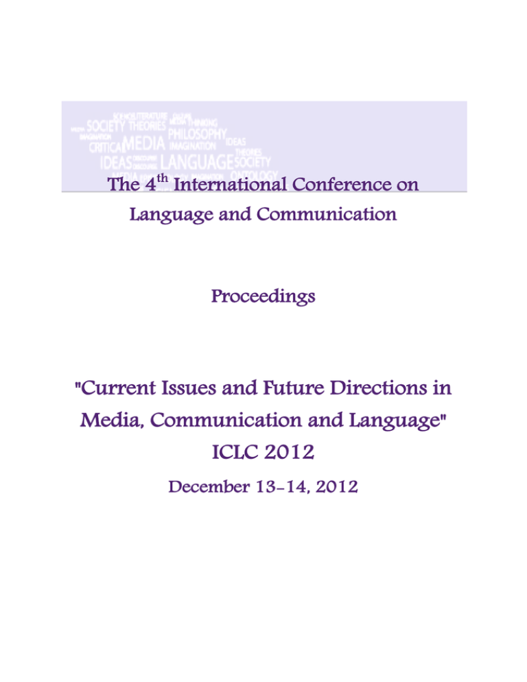 Iclc 2012 Proceedings The 7th International Conference On