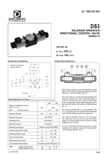 41 150/103 ed solenoid operated directional control valve